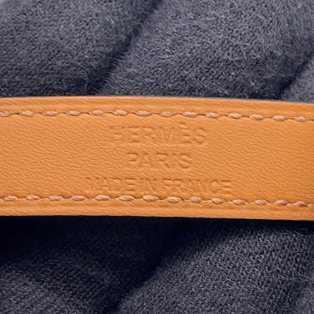 HERMES Kelly Bracelet Size S Black Swift Leather