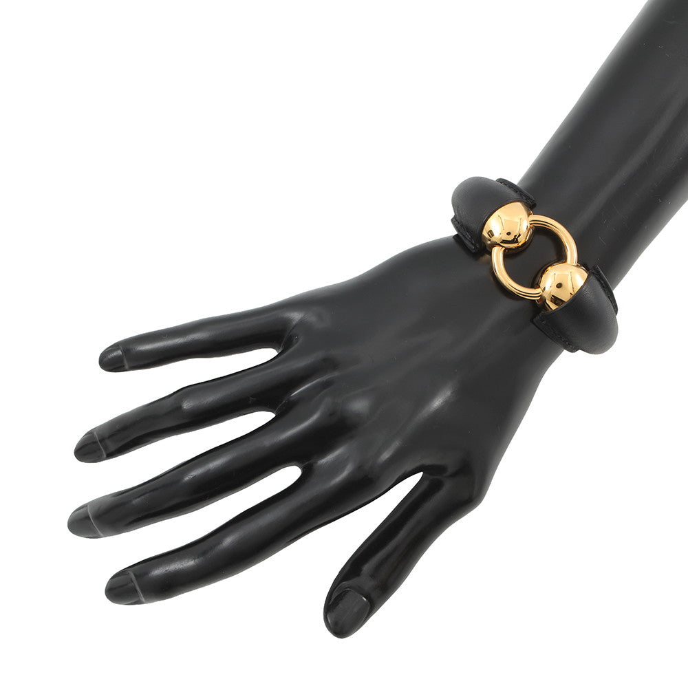 HERMES Epure Eskettle Bracelet Black Swift Leather