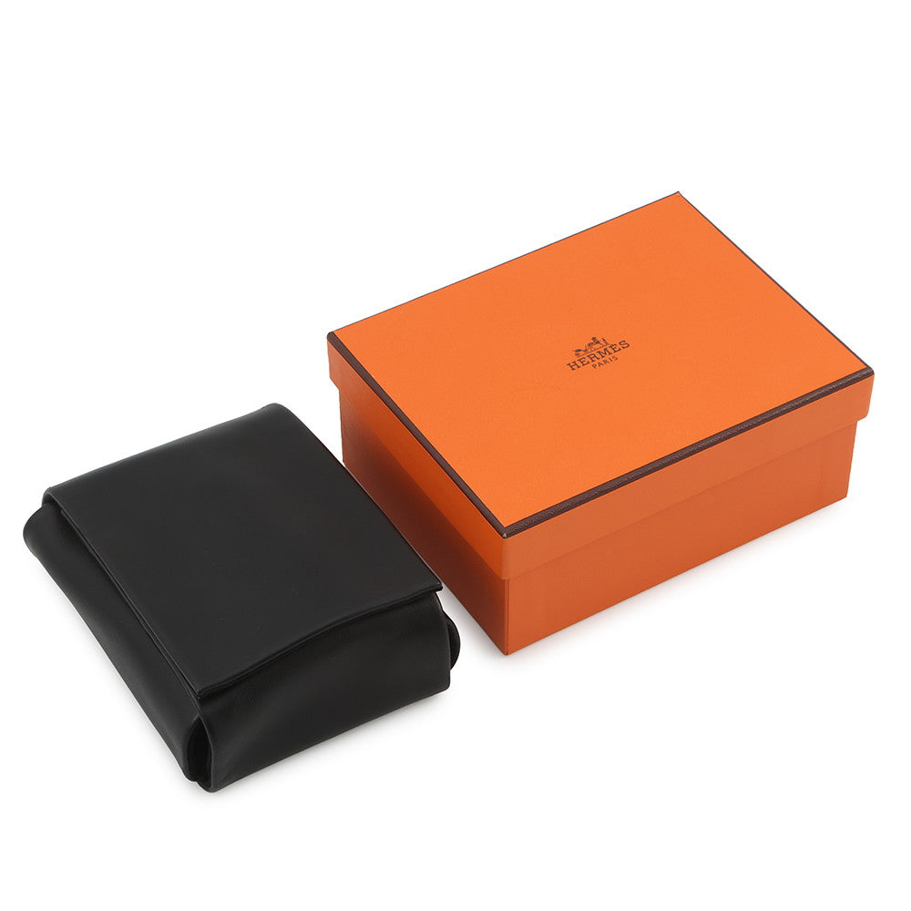 HERMES Epure Eskettle Bracelet Black Swift Leather