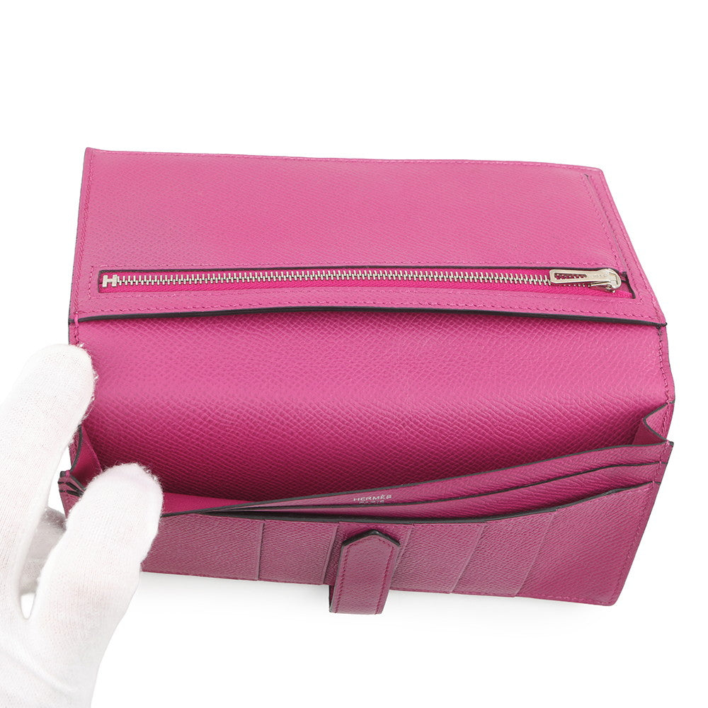 HERMES Beansufla Rose Purple Epsom