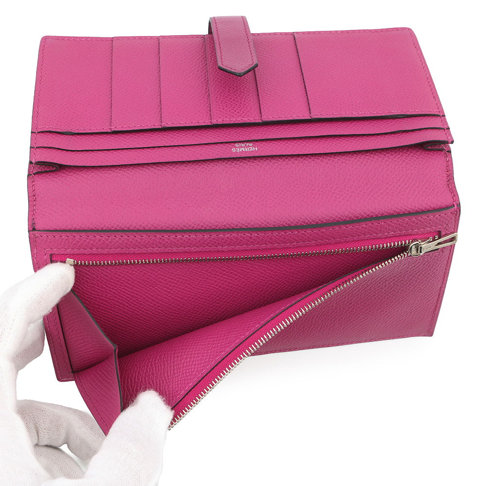 HERMES Beansufla Rose Purple Epsom