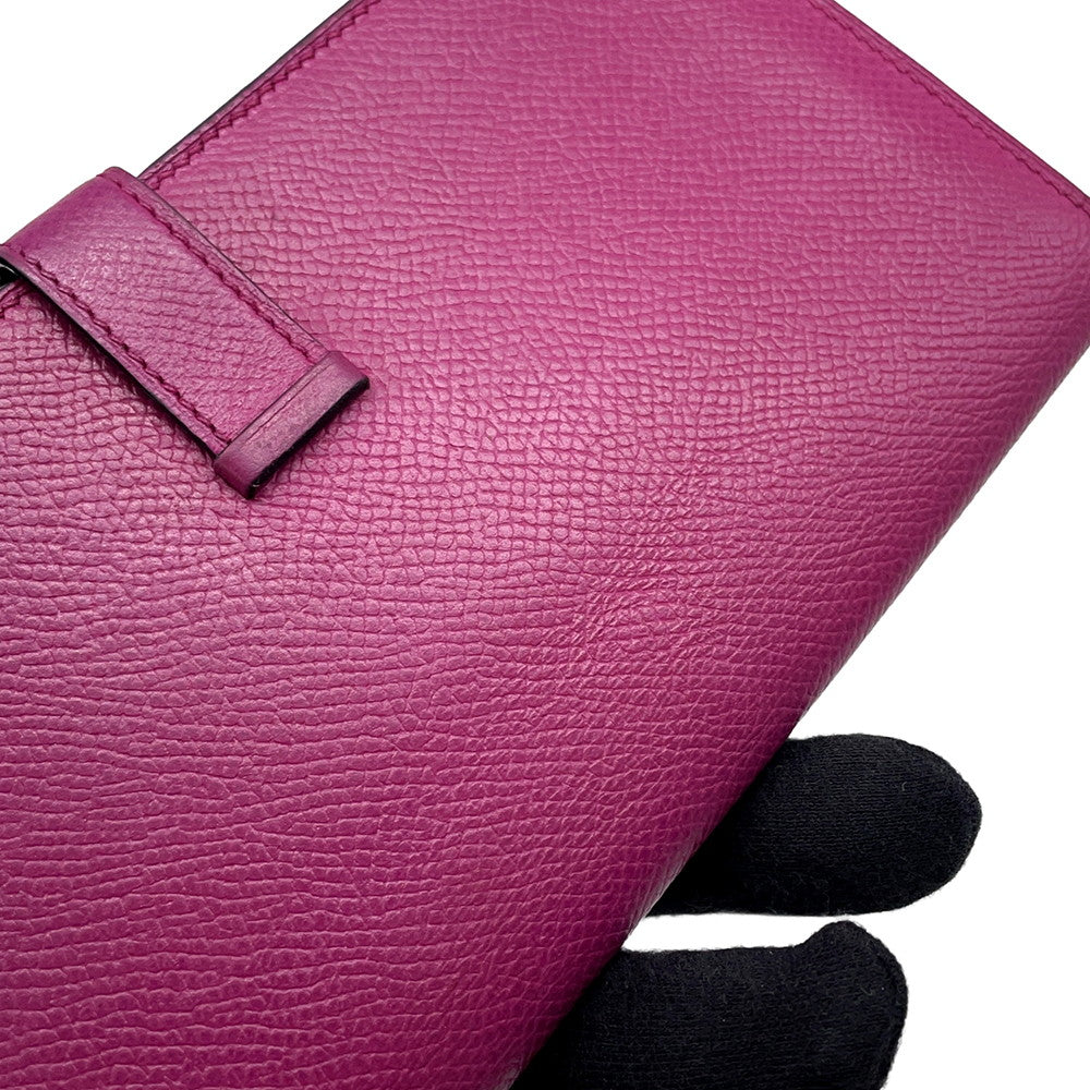 HERMES Beansufla Rose Purple Epsom