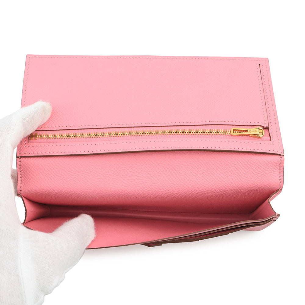 HERMES Beansufla Rose Confetti Epsom