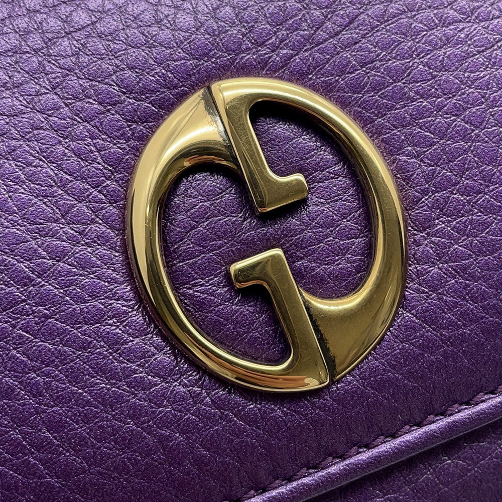 GUCCI Continental wallet Purple245739 496085 Leather