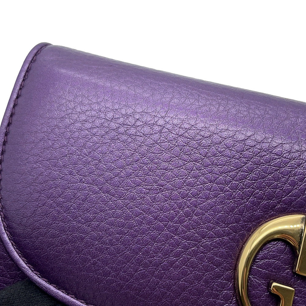 GUCCI Continental wallet Purple245739 496085 Leather