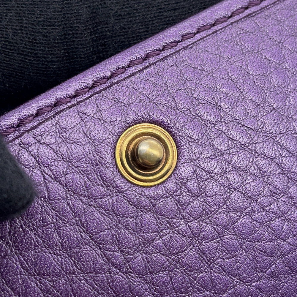 GUCCI Continental wallet Purple245739 496085 Leather