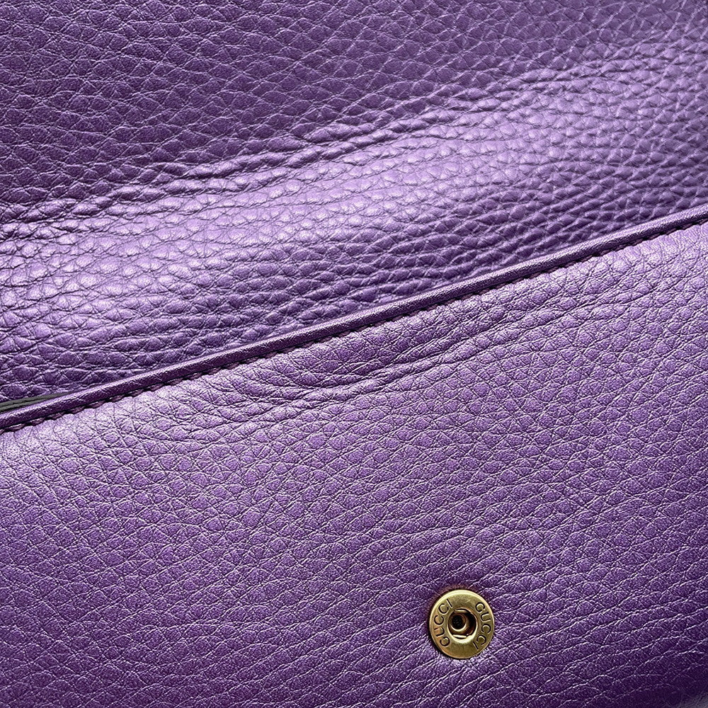 GUCCI Continental wallet Purple245739 496085 Leather
