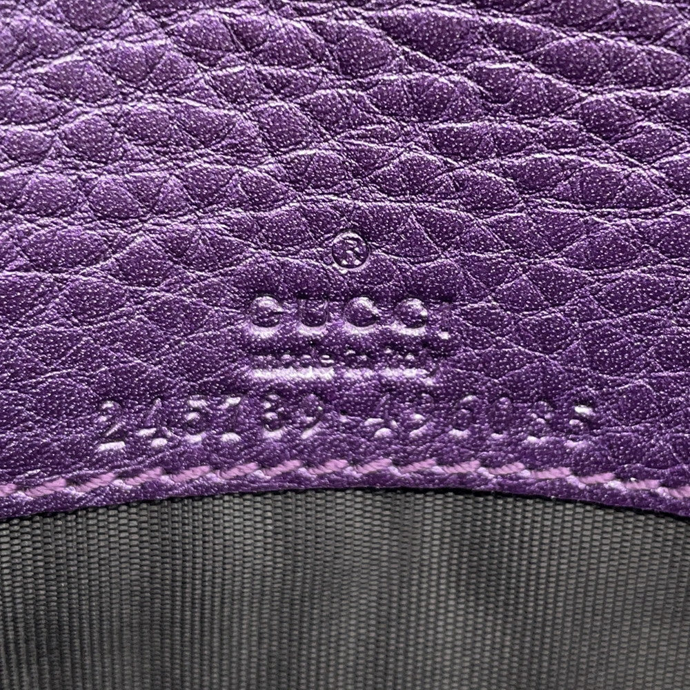 GUCCI Continental wallet Purple245739 496085 Leather