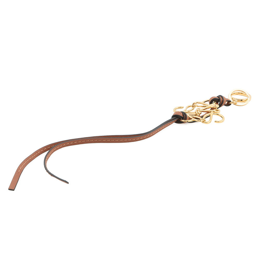 LOEWE Anagram Key Ring TanC821232X01 Calf Leather