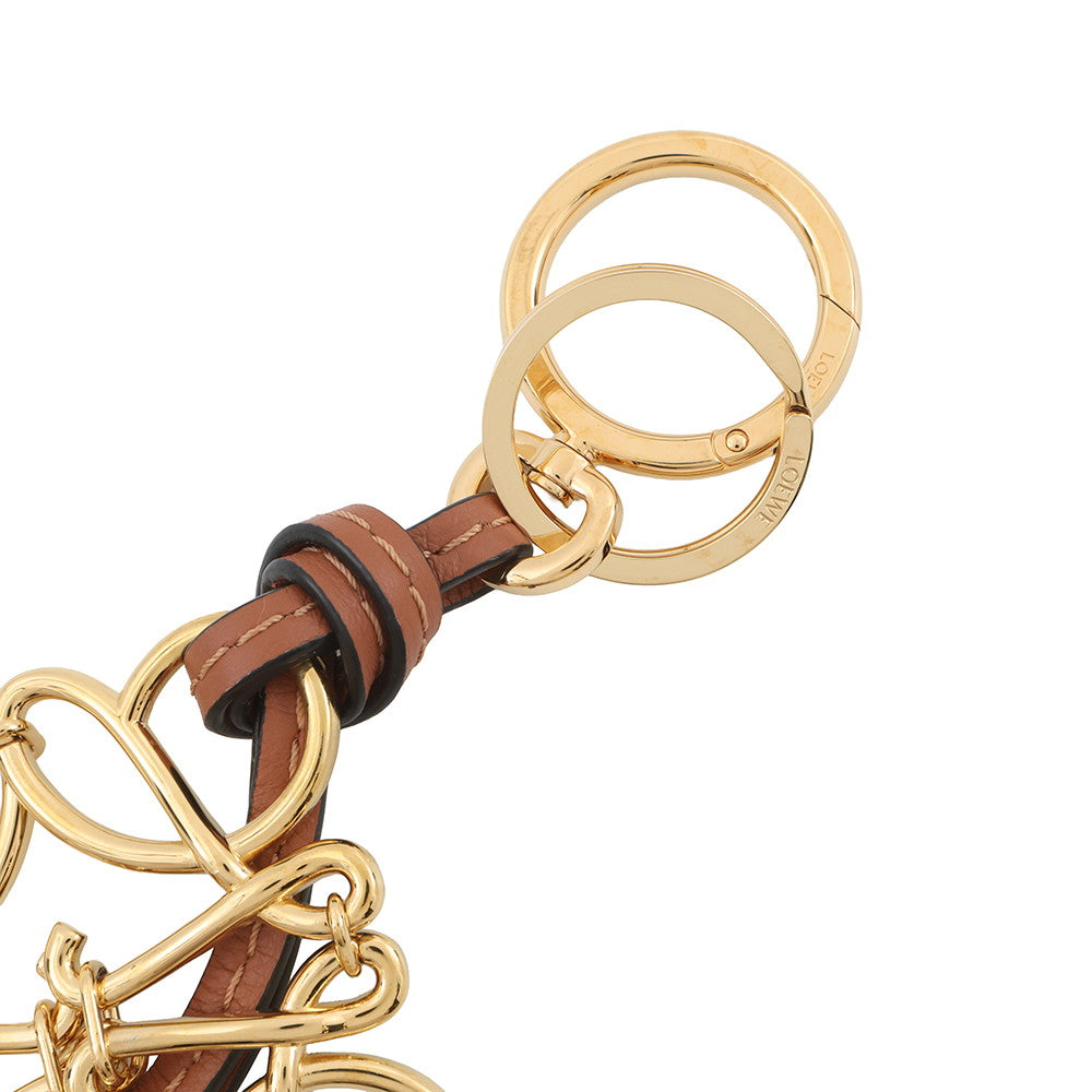 LOEWE Anagram Key Ring TanC821232X01 Calf Leather