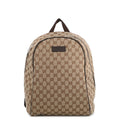 GUCCI GG Canvas Backpack Beige/Brown449906 493075 GG Canvas Leather