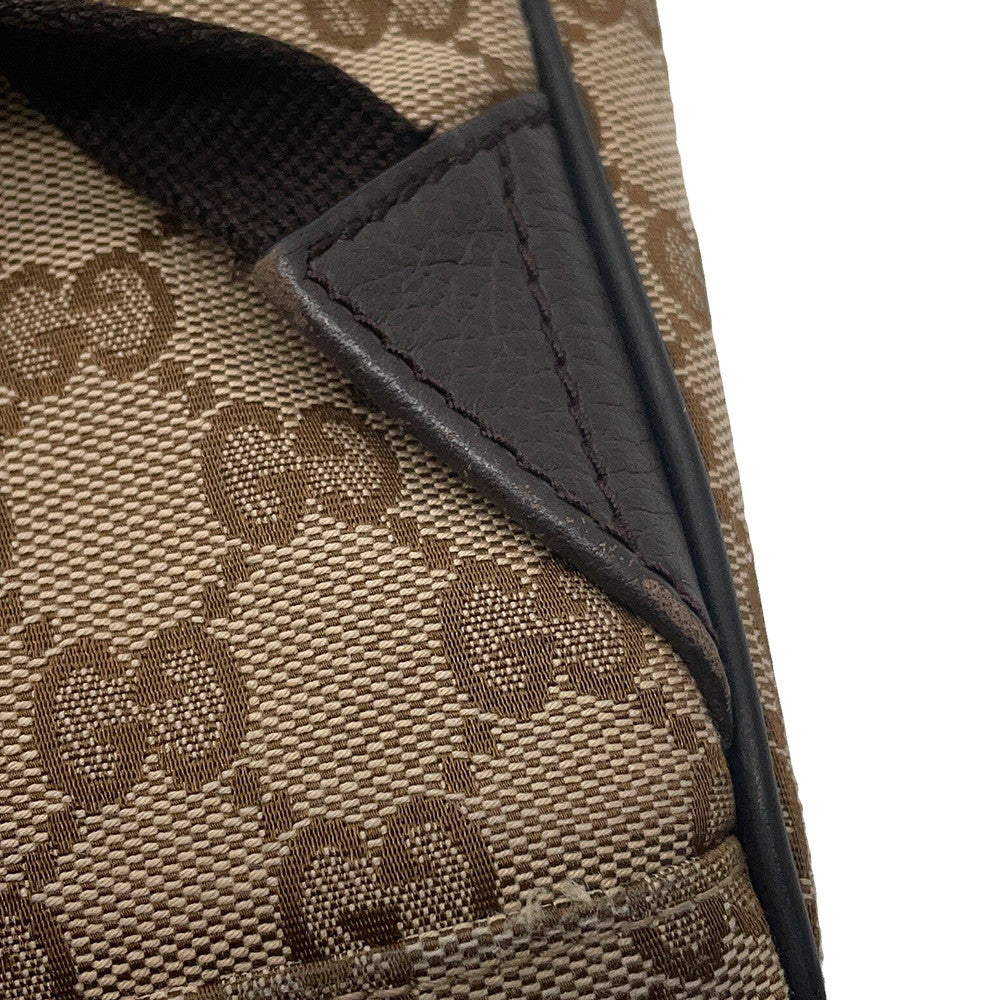 GUCCI GG Canvas Backpack Beige/Brown449906 493075 GG Canvas Leather