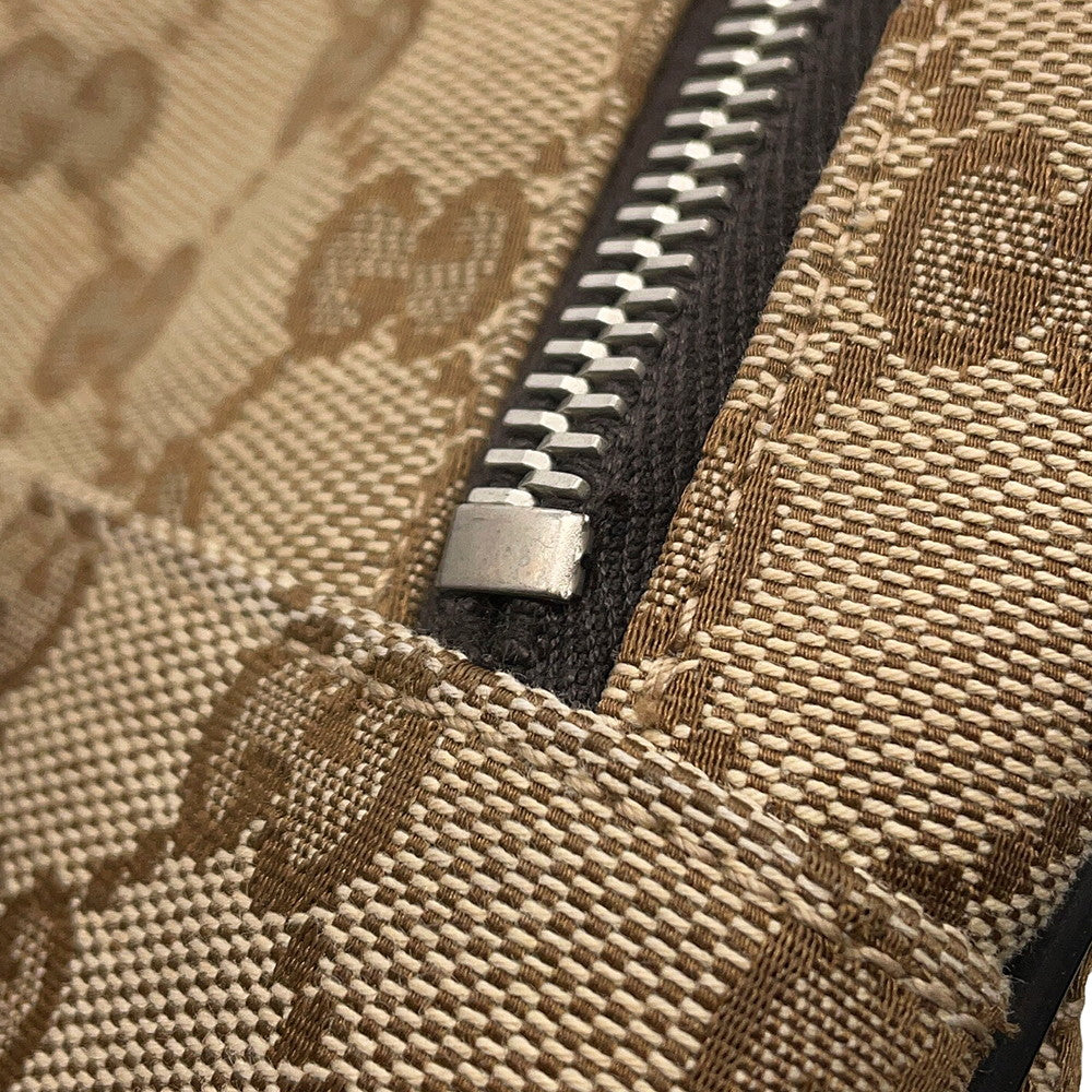 GUCCI GG Canvas Backpack Beige/Brown449906 493075 GG Canvas Leather