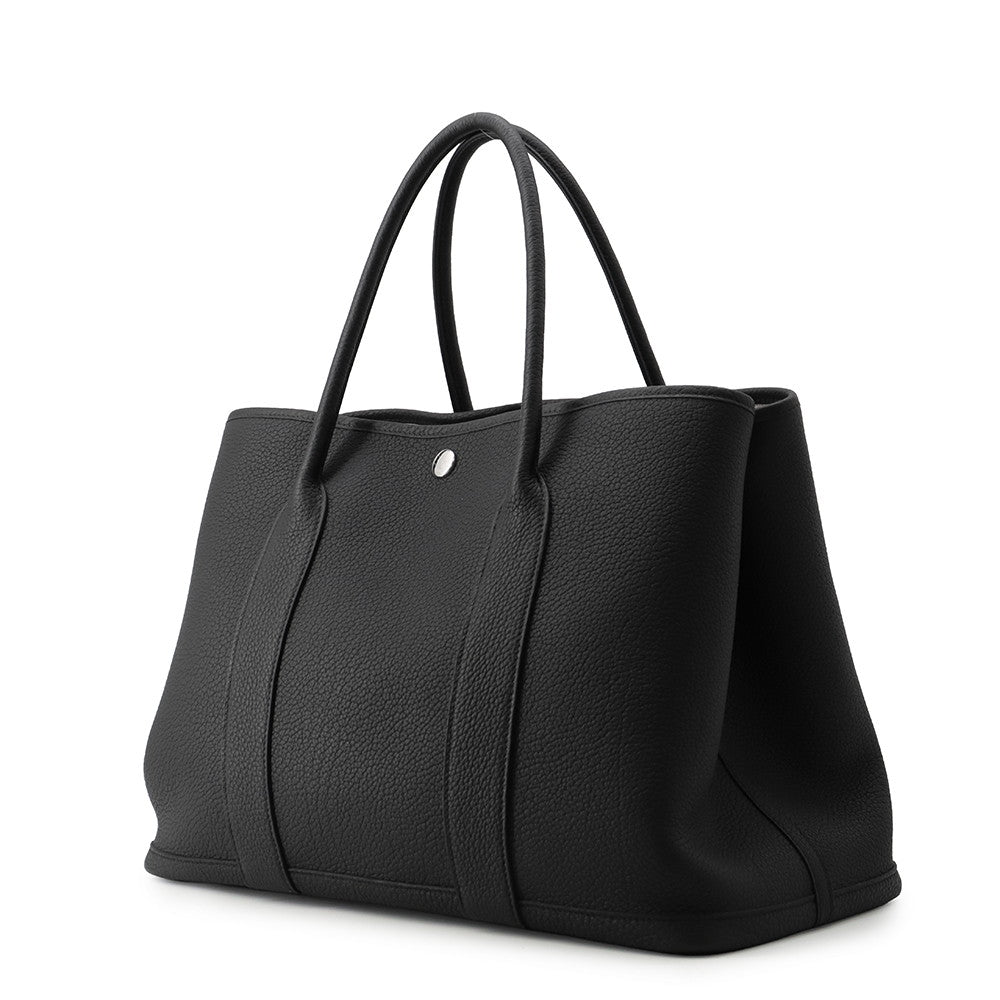 HERMES Garden Party Black Negonda Leather Size PM