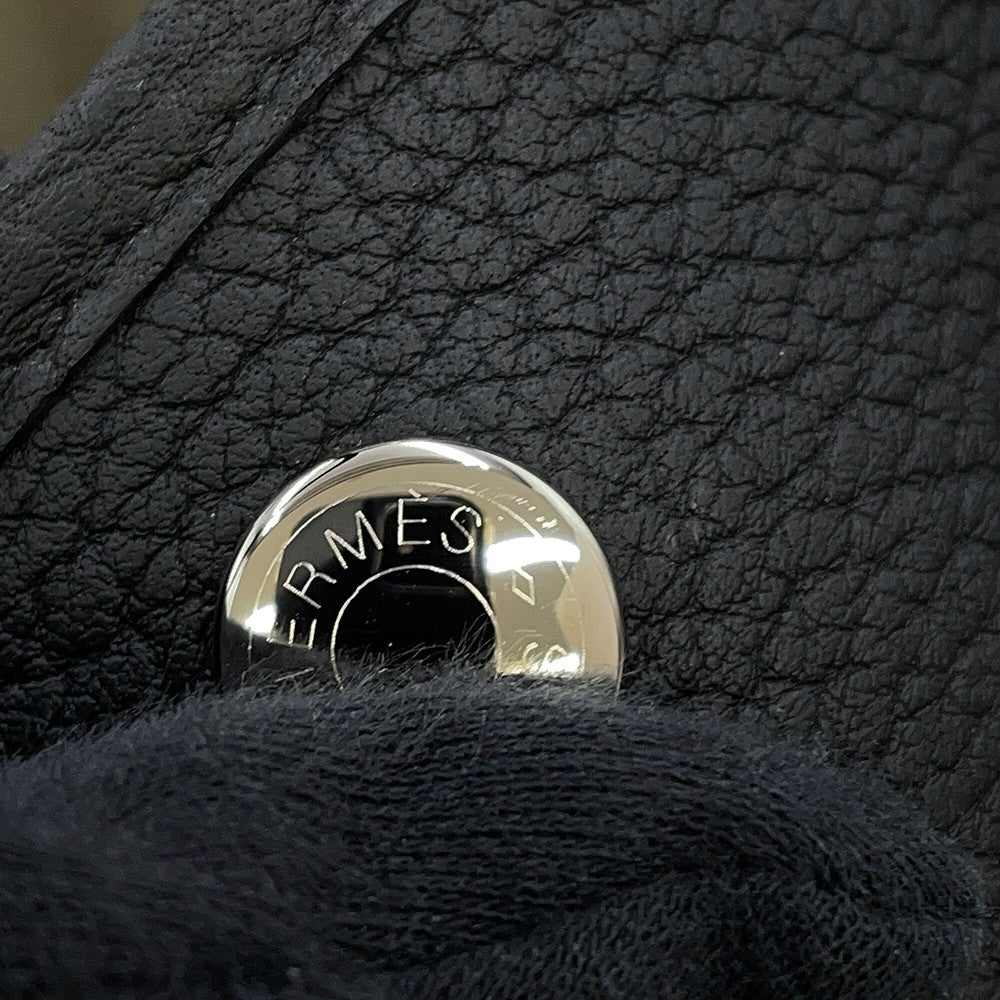 HERMES Garden Party Black Negonda Leather Size PM