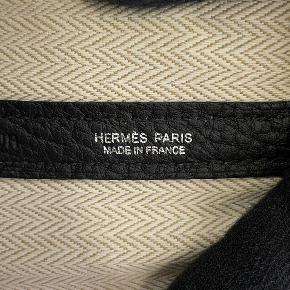 HERMES Garden Party Black Negonda Leather Size PM