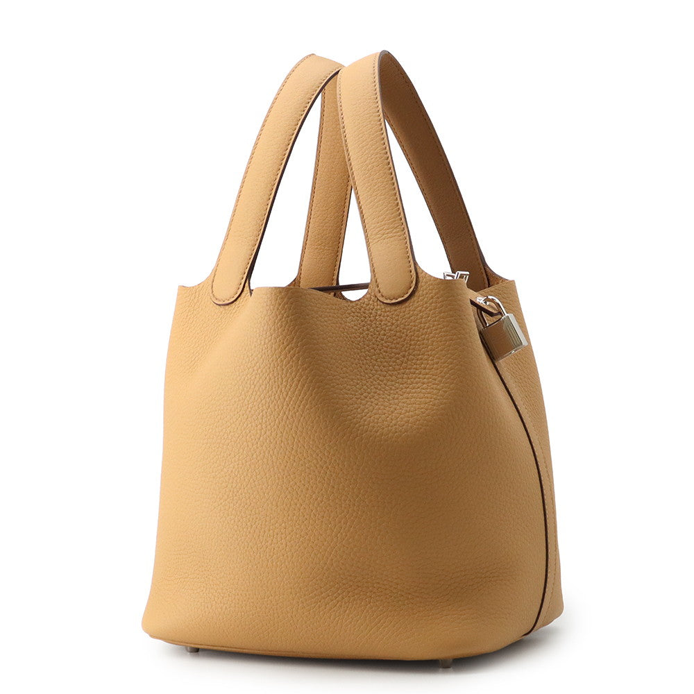 HERMES Picotin Lock Biscuit Taurillon Clemence Size MM