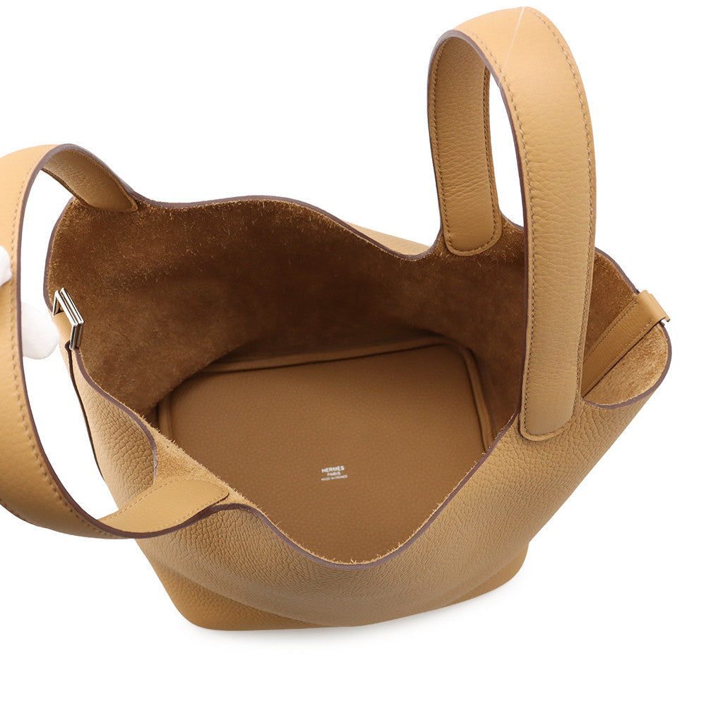 HERMES Picotin Lock Biscuit Taurillon Clemence Size MM