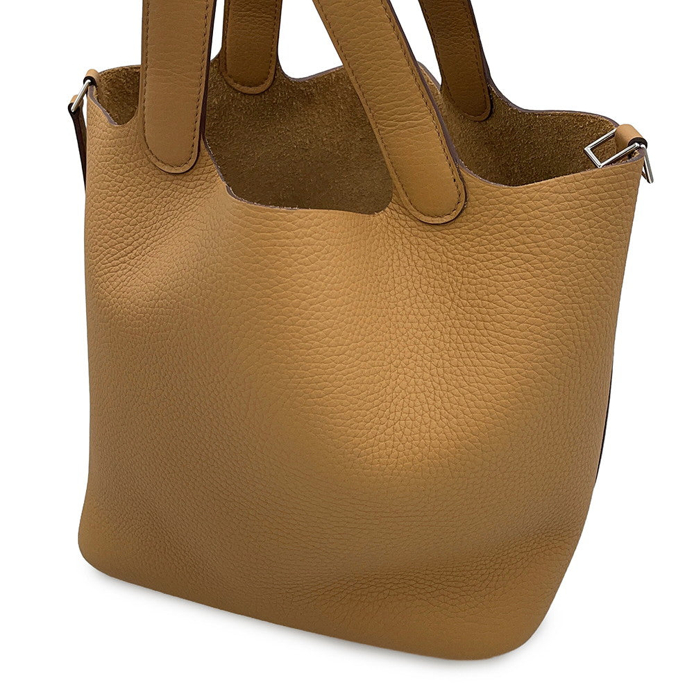 HERMES Picotin Lock Biscuit Taurillon Clemence Size MM