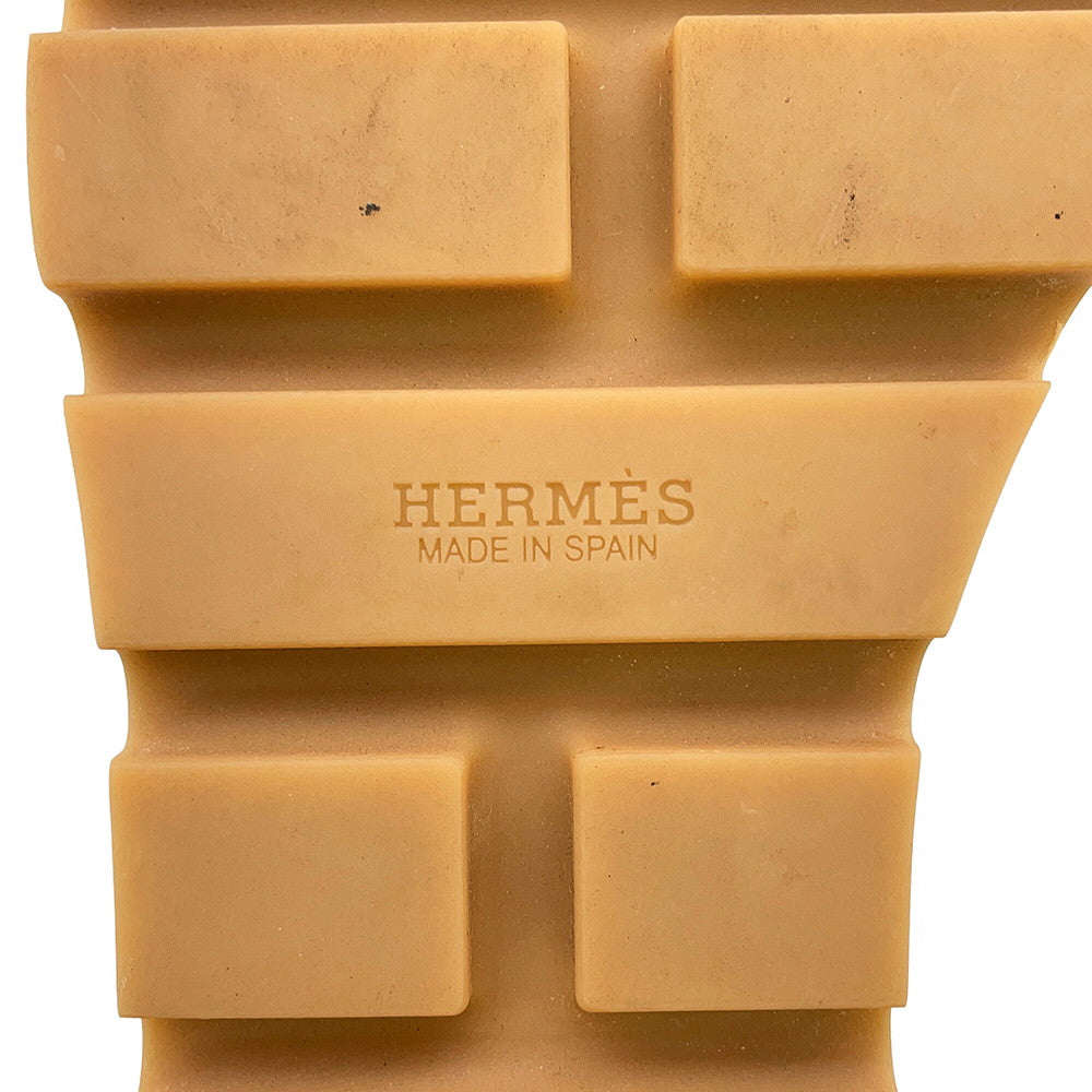 HERMES Eze 30 Sandals Natural Leather cork Size 36