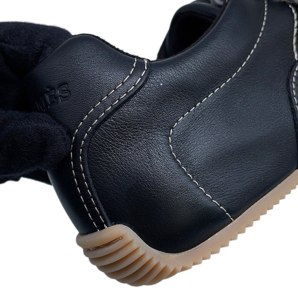 HERMES Sneakers 《Master》 BlackH261881ZH01390 Veau Souple Size 35