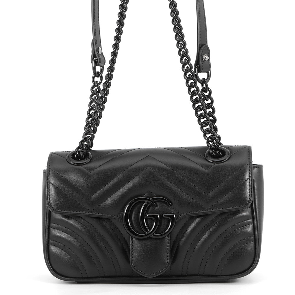 GUCCI GG Marmont Small Shoulder Bag Black446744 Leather Size Small