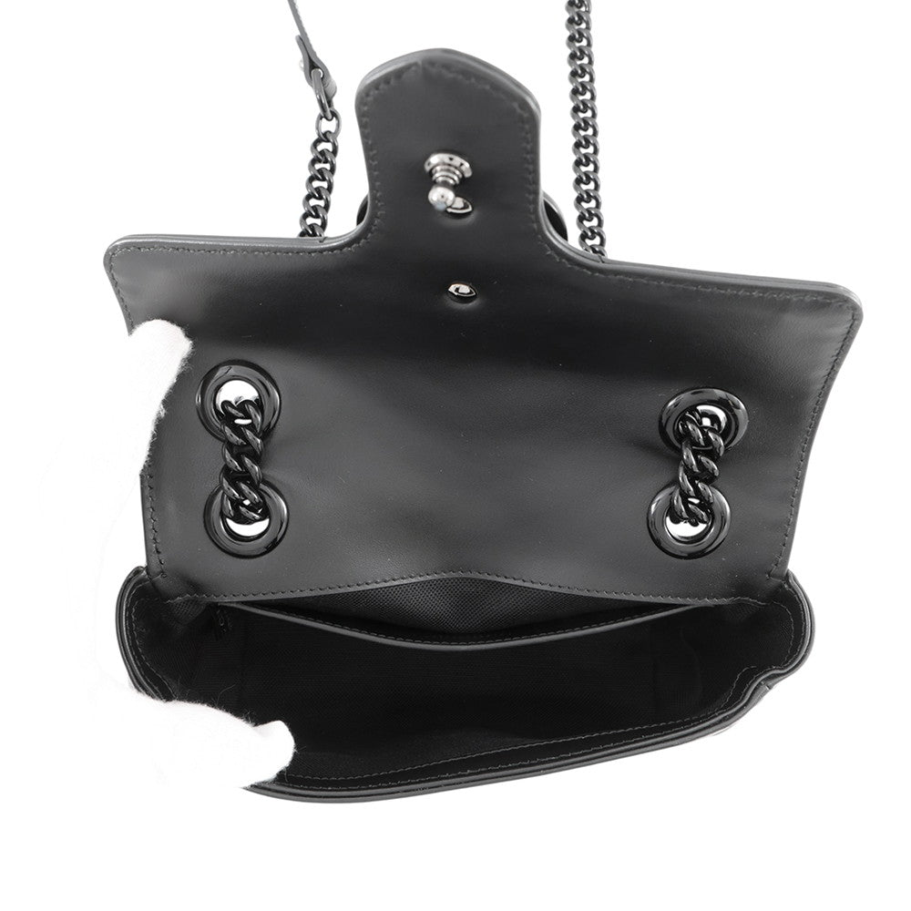 GUCCI GG Marmont Small Shoulder Bag Black446744 Leather Size Small