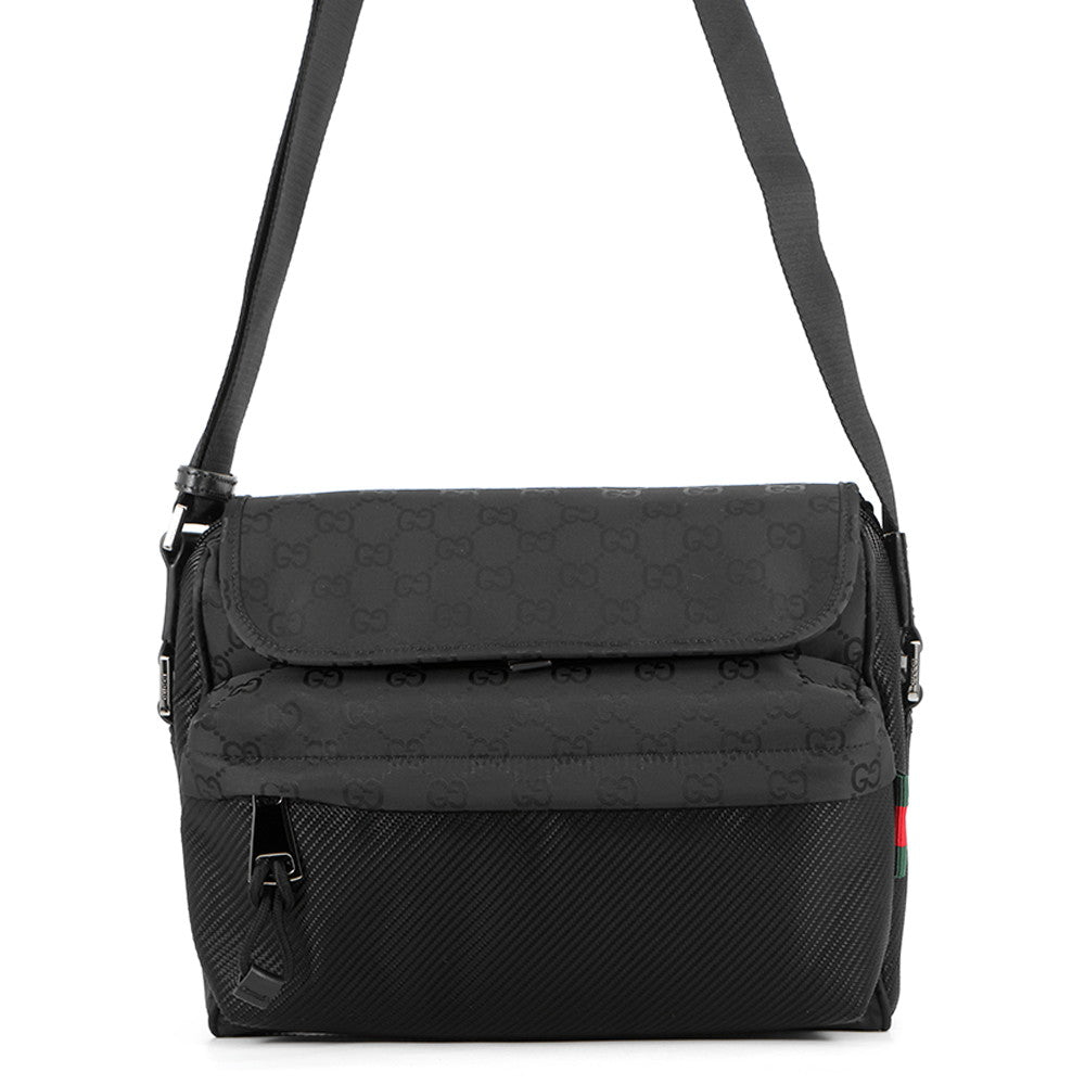 GUCCI Cross Body Bag Black816820 GGNylon Size Medium