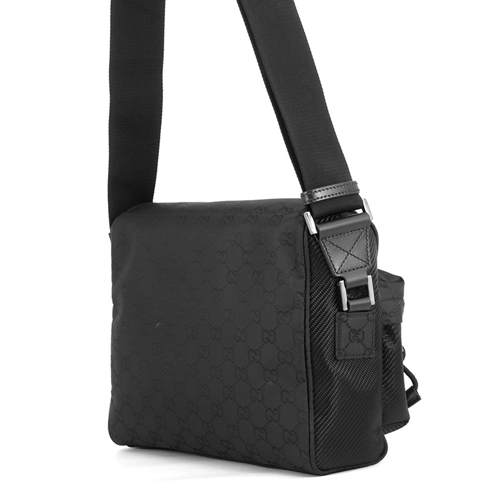 GUCCI Cross Body Bag Black816820 GGNylon Size Medium