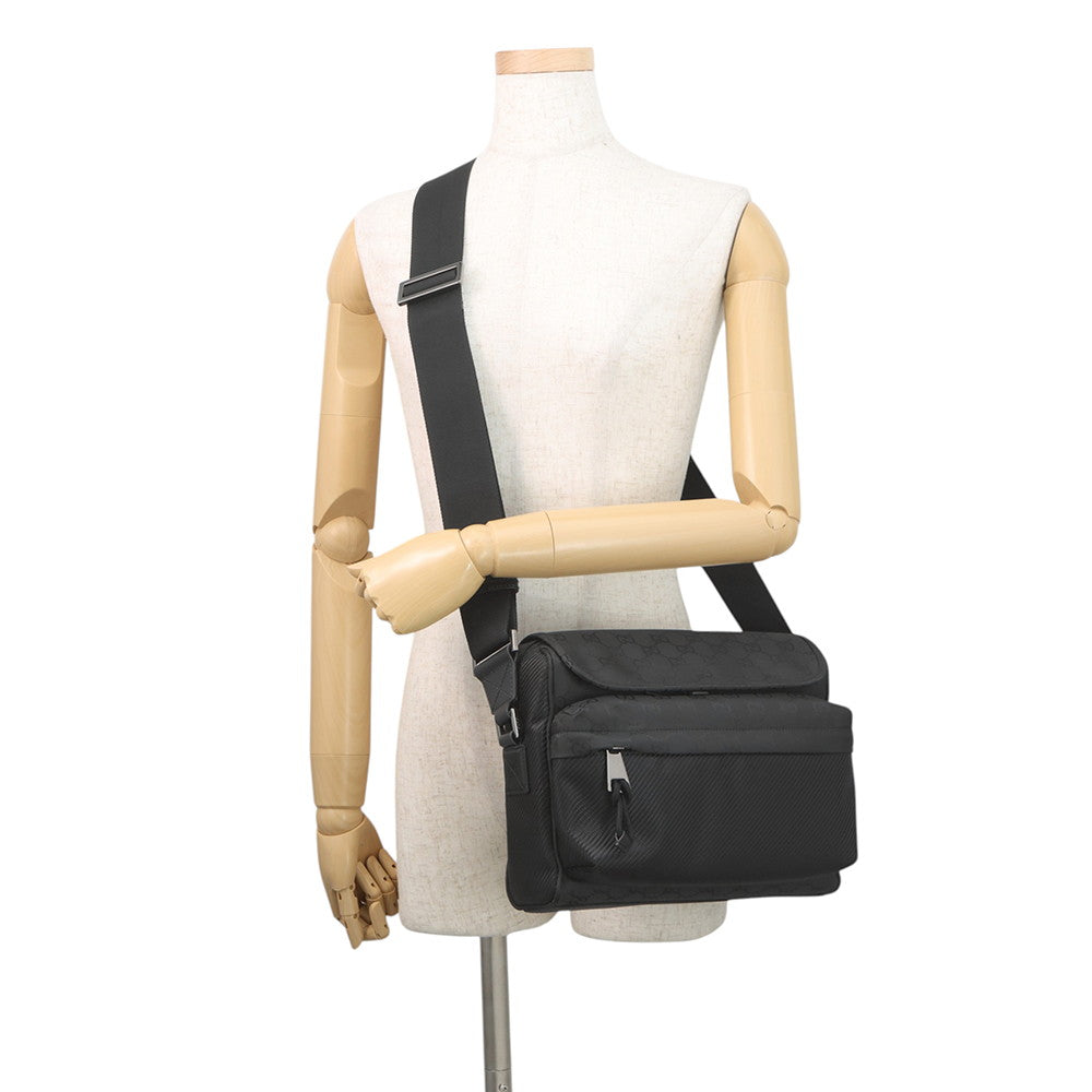 GUCCI Cross Body Bag Black816820 GGNylon Size Medium