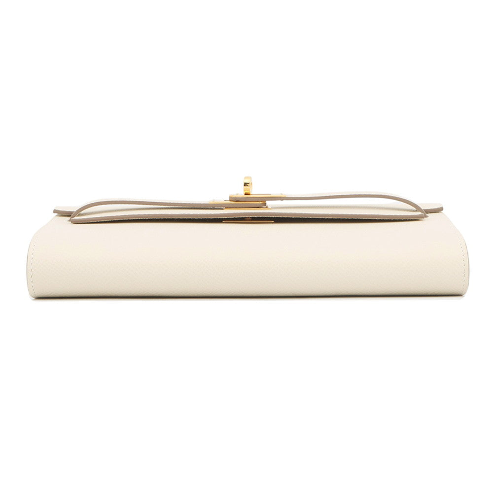 HERMES Kelly wallet long to go Craie Epsom