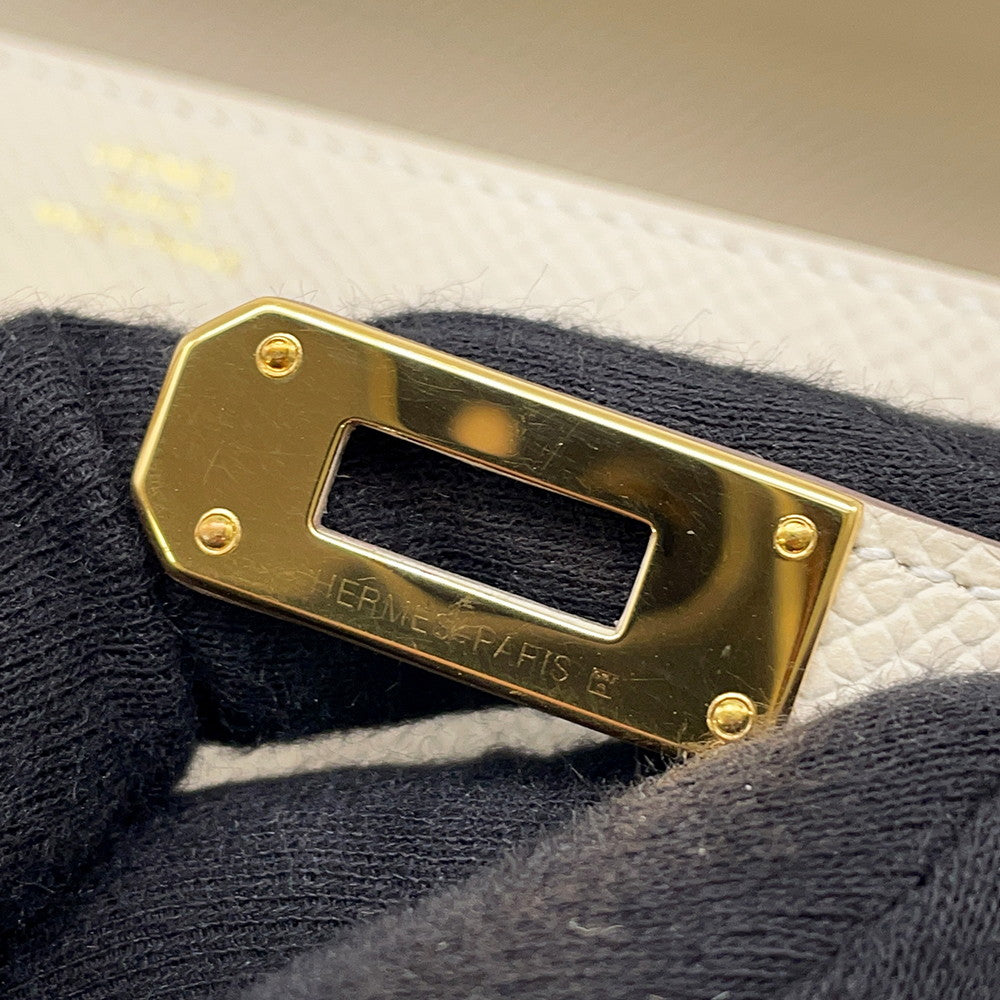HERMES Kelly wallet long to go Craie Epsom