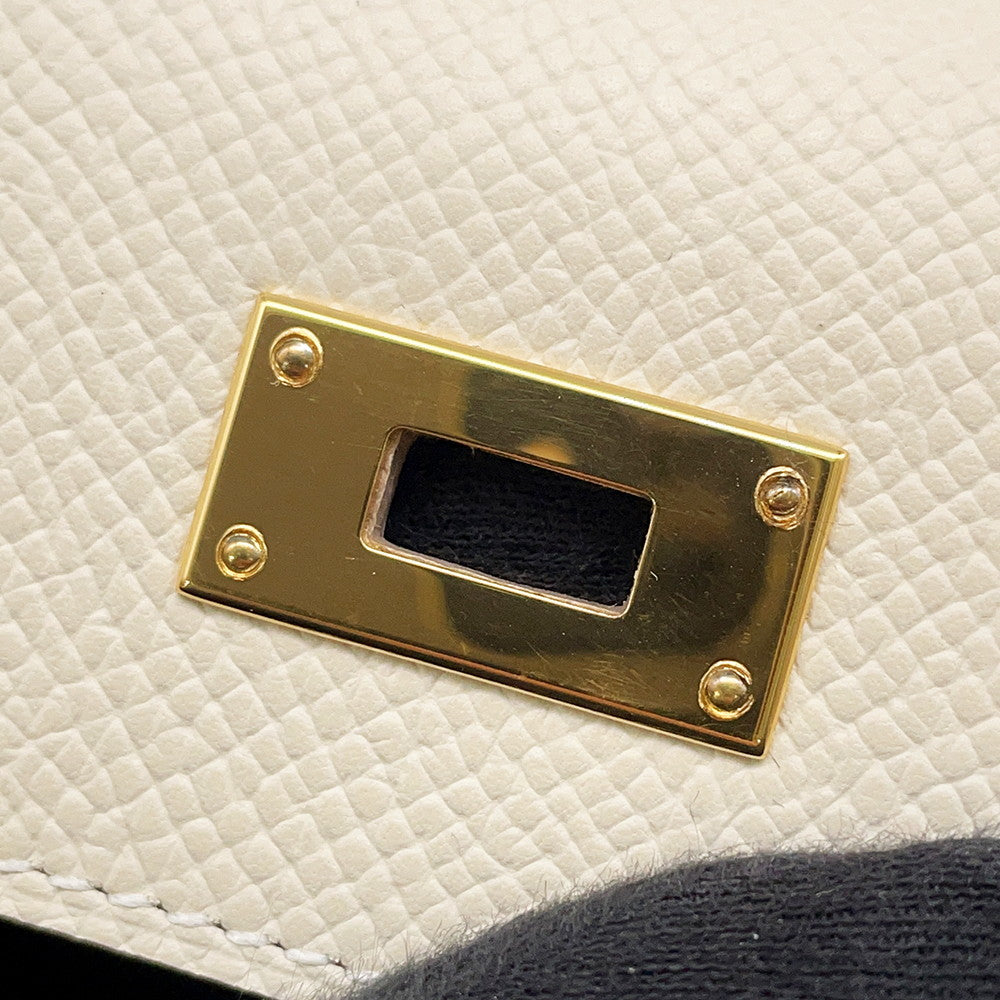 HERMES Kelly wallet long to go Craie Epsom