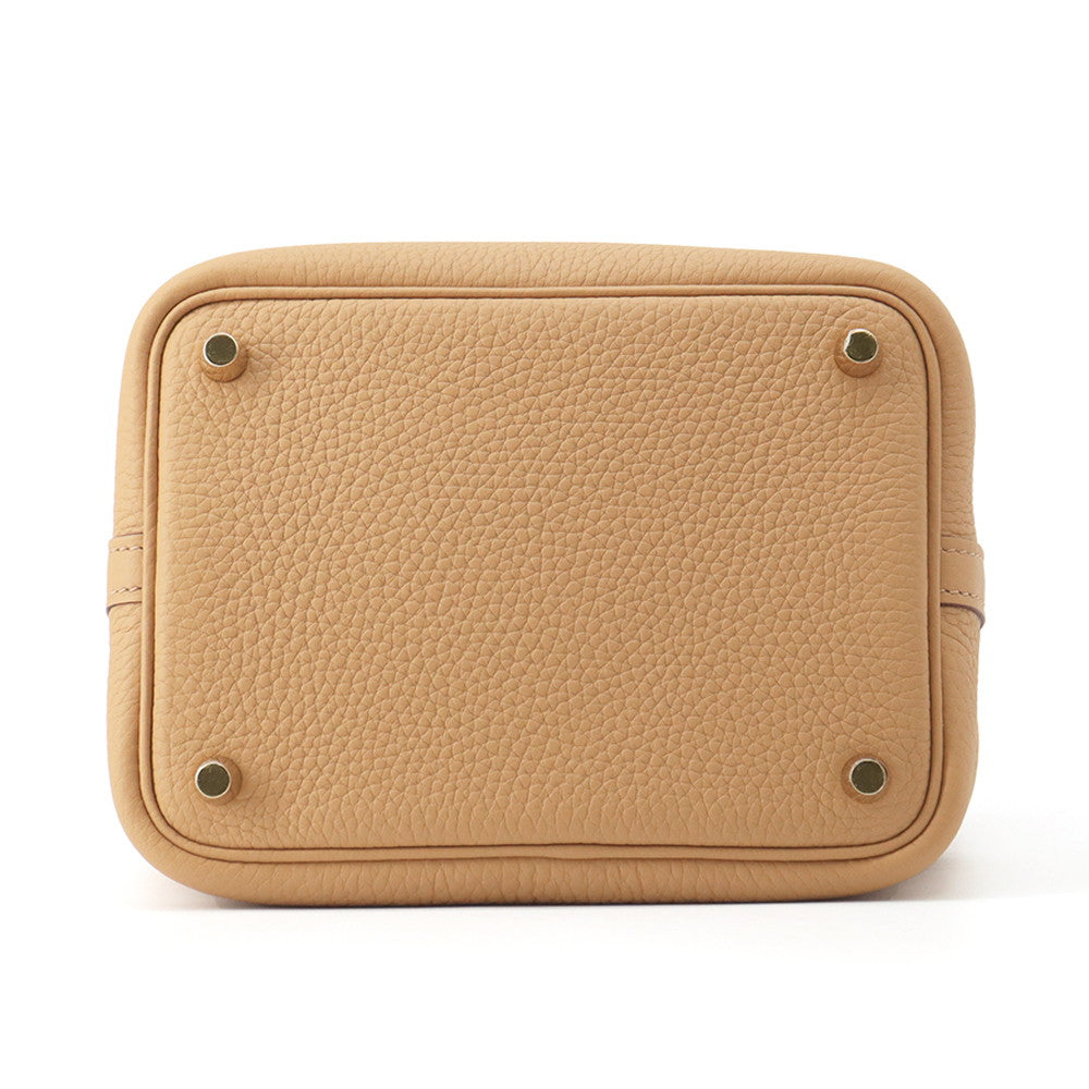 HERMES Picotin Lock Biscuit Taurillon Clemence Size PM