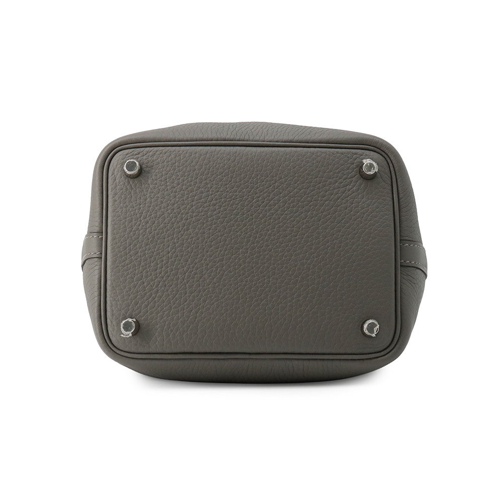 HERMES Picotin Lock Gris Meyer Taurillon Clemence Size PM