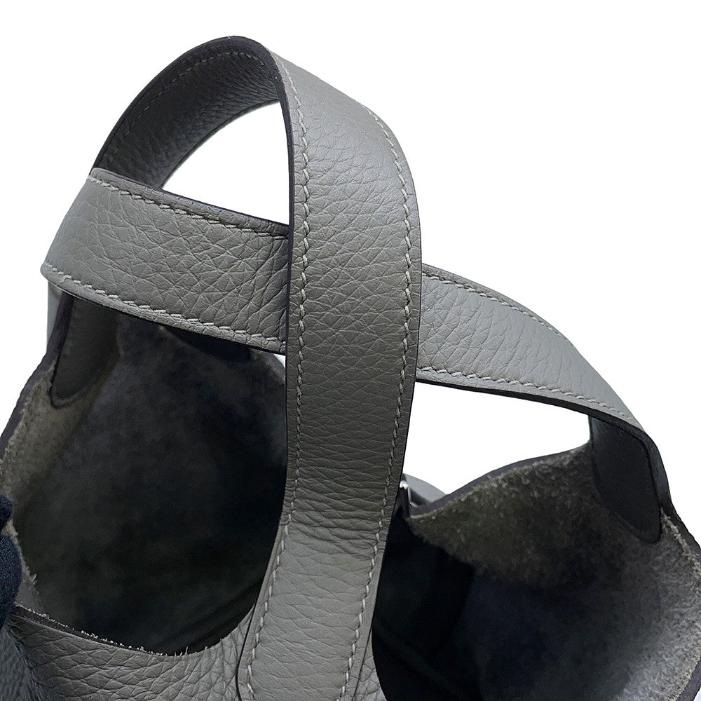 HERMES Picotin Lock Gris Meyer Taurillon Clemence Size PM
