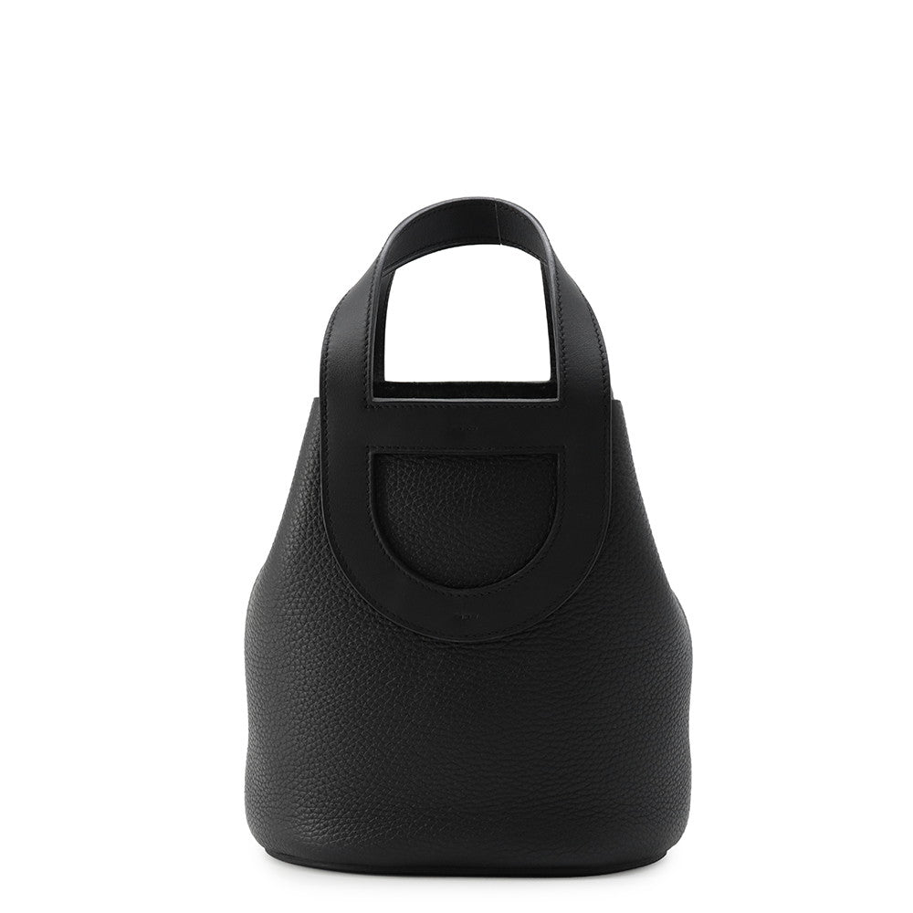 HERMES in-the-loop Tote Bag Black Taurillon Clemence Swift Leather Size 18