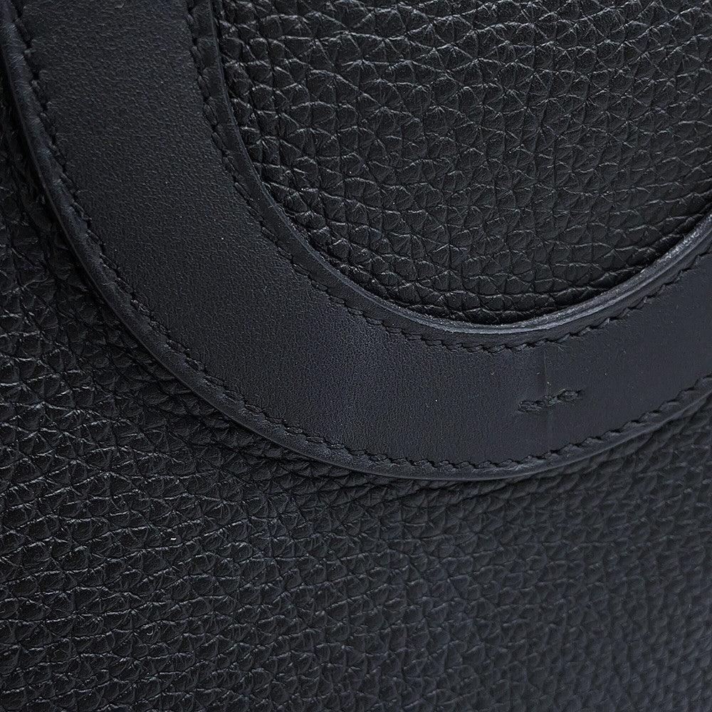 HERMES in-the-loop Tote Bag Black Taurillon Clemence Swift Leather Size 18