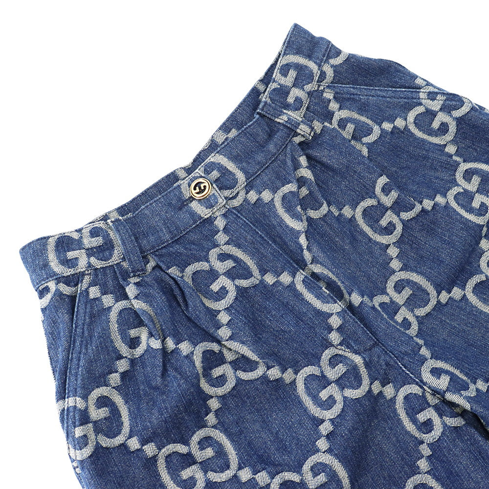 GUCCI GGDenim Shorts Size 42 Blue678807 Cotton100%