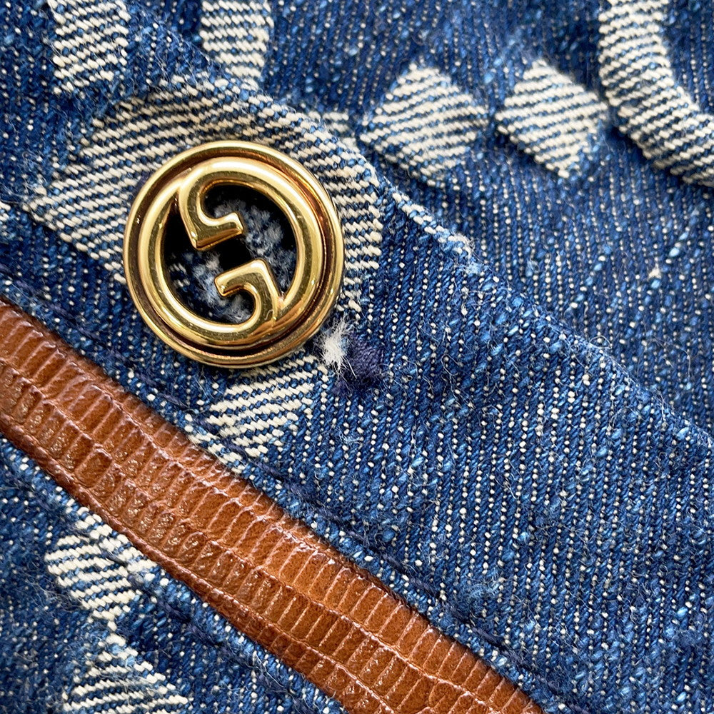 GUCCI GGDenim Shorts Size 42 Blue678807 Cotton100%