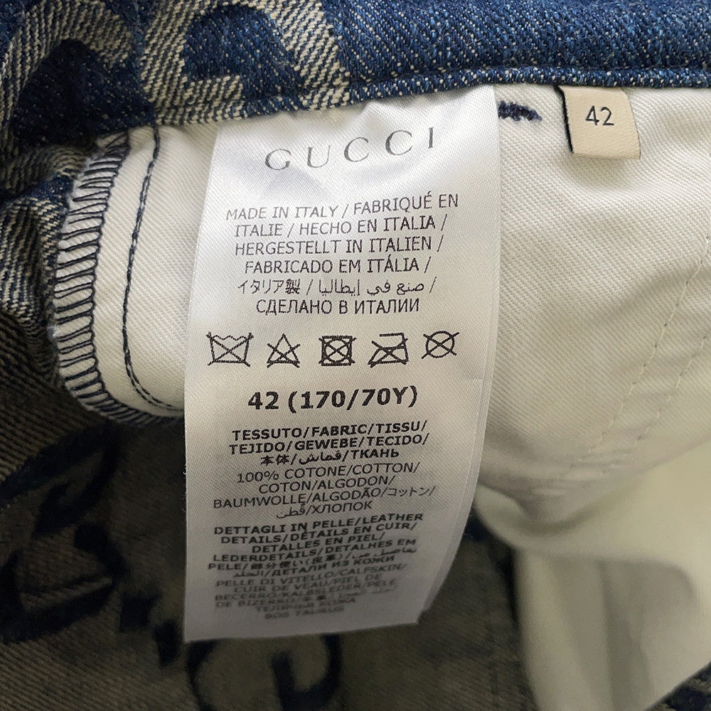 GUCCI GGDenim Shorts Size 42 Blue678807 Cotton100%