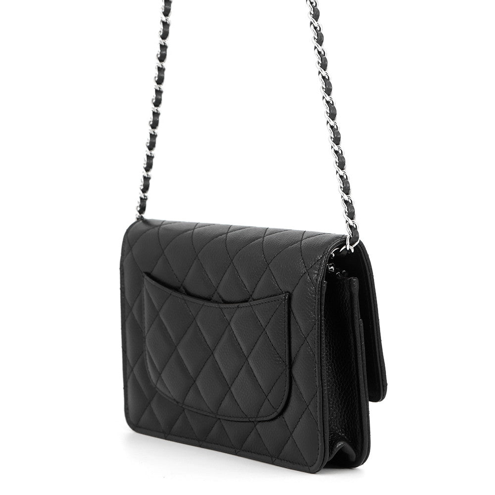 CHANEL Matelasse Chain wallet BlackAP0250 Caviar Leather