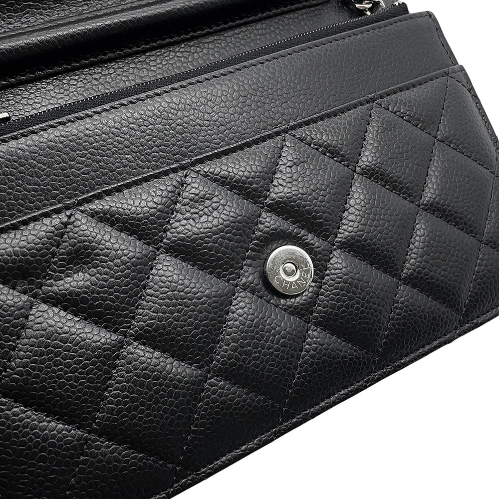 CHANEL Matelasse Chain wallet BlackAP0250 Caviar Leather