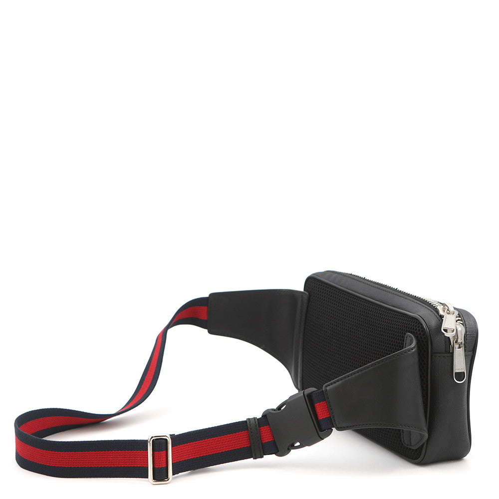 GUCCI Crossbody Bag Black/Gray/Red474293 GG Supreme
