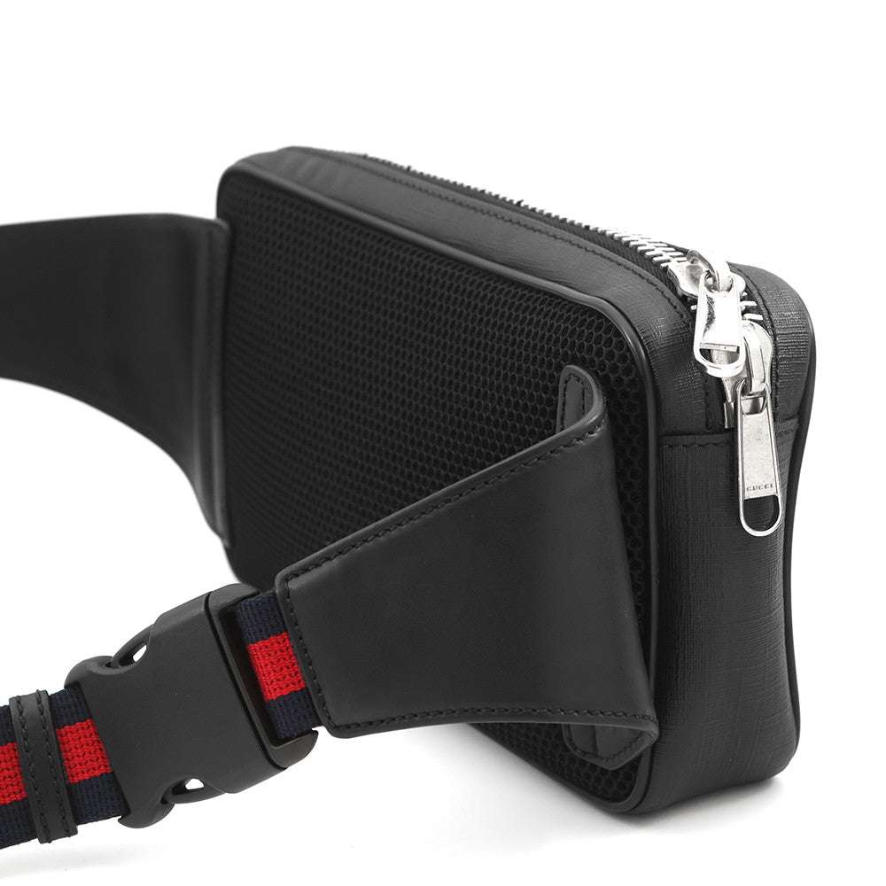 GUCCI Crossbody Bag Black/Gray/Red474293 GG Supreme