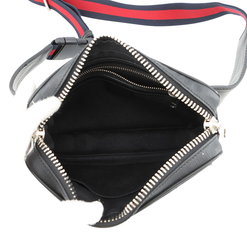 GUCCI Crossbody Bag Black/Gray/Red474293 GG Supreme