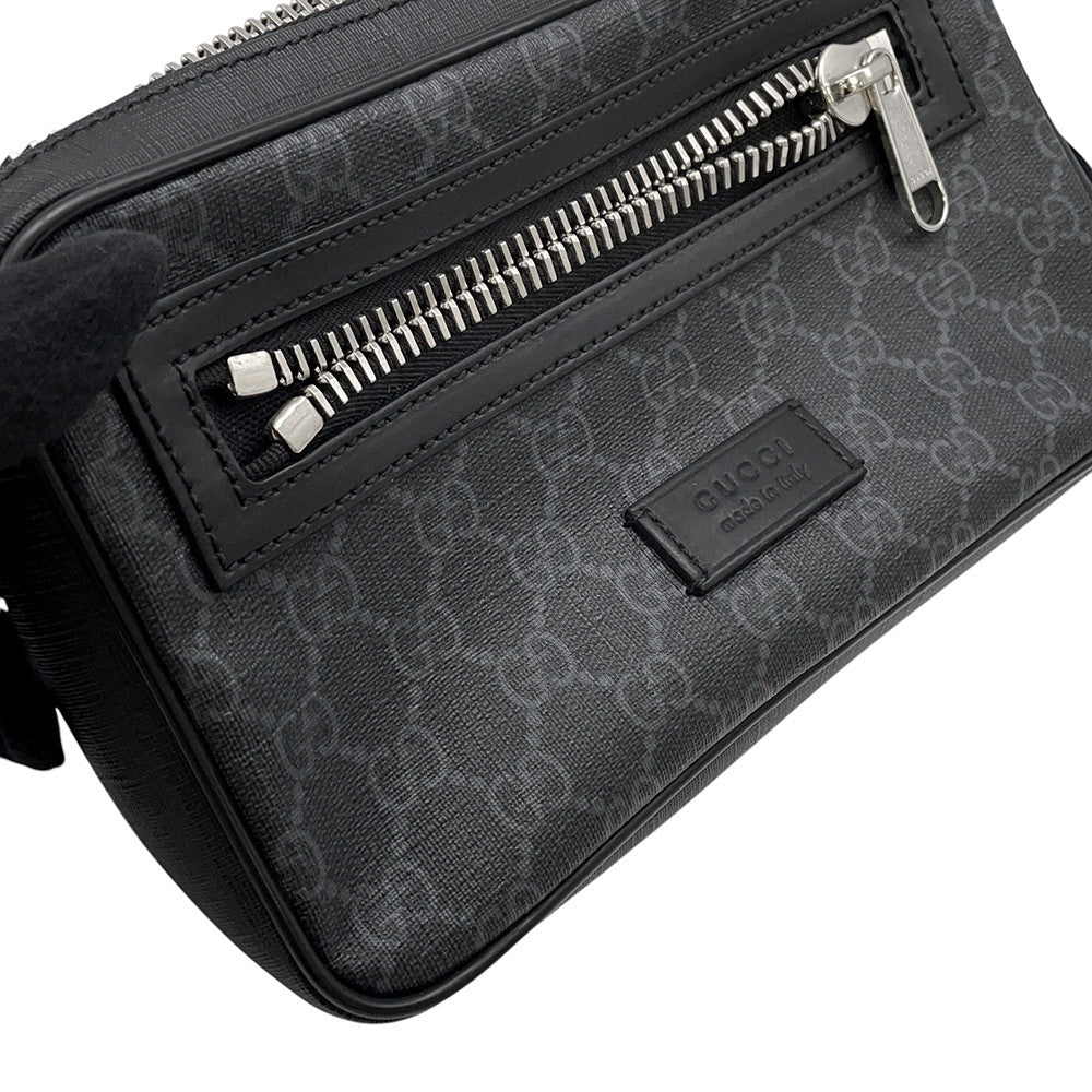 GUCCI Crossbody Bag Black/Gray/Red474293 GG Supreme