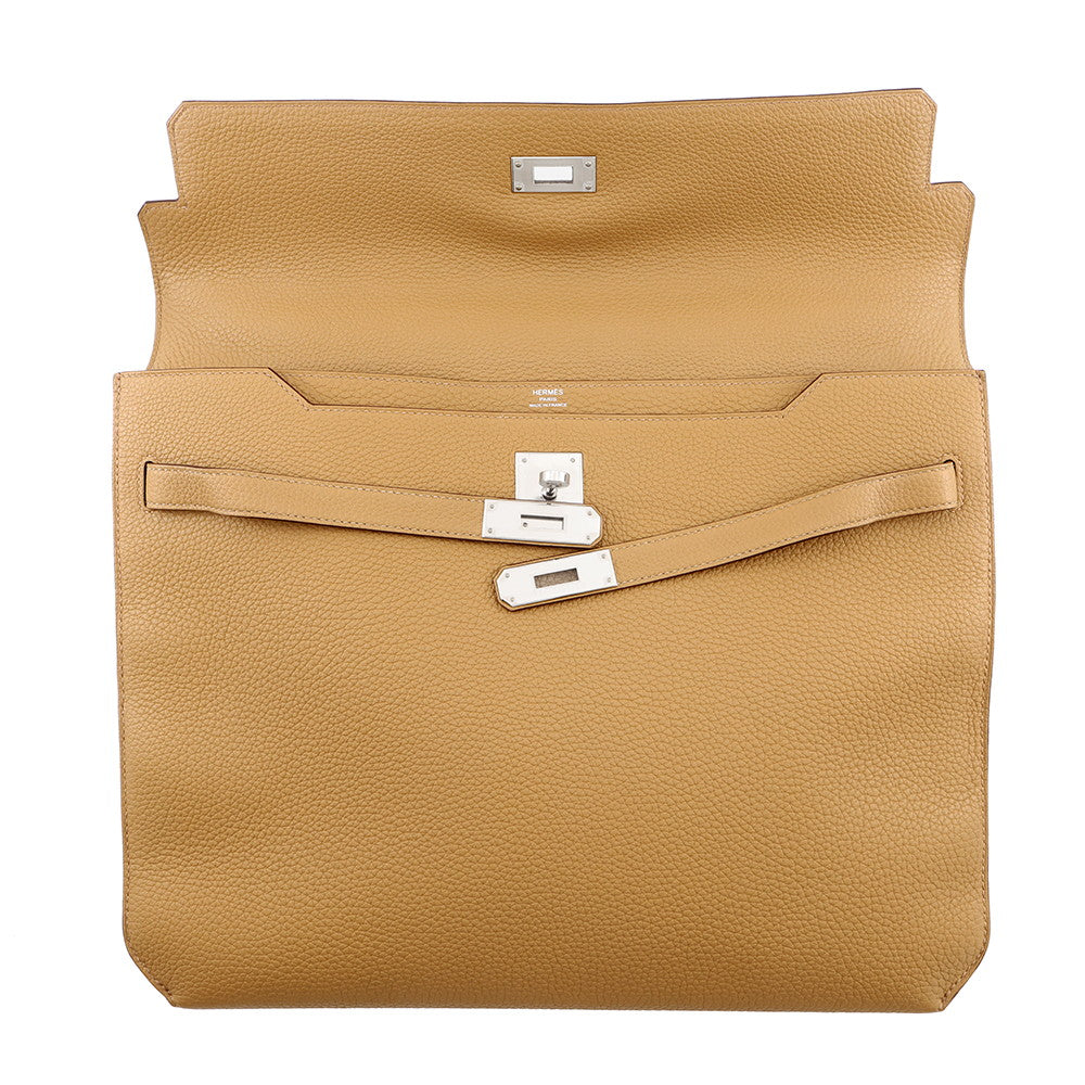 HERMES Kelly Depeche Sesame Togo Leather Size 34