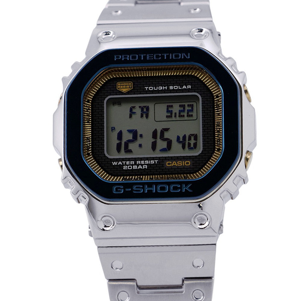 CASIO G-SHOCK Full Metal 5000 Series 50th Anniversary Model W43.2mm Stainless Steel Blue/Gold DialGMW-B5000SS-2JR