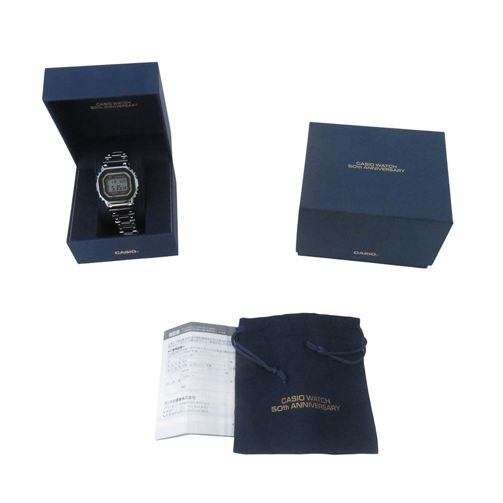 CASIO G-SHOCK Full Metal 5000 Series 50th Anniversary Model W43.2mm Stainless Steel Blue/Gold DialGMW-B5000SS-2JR